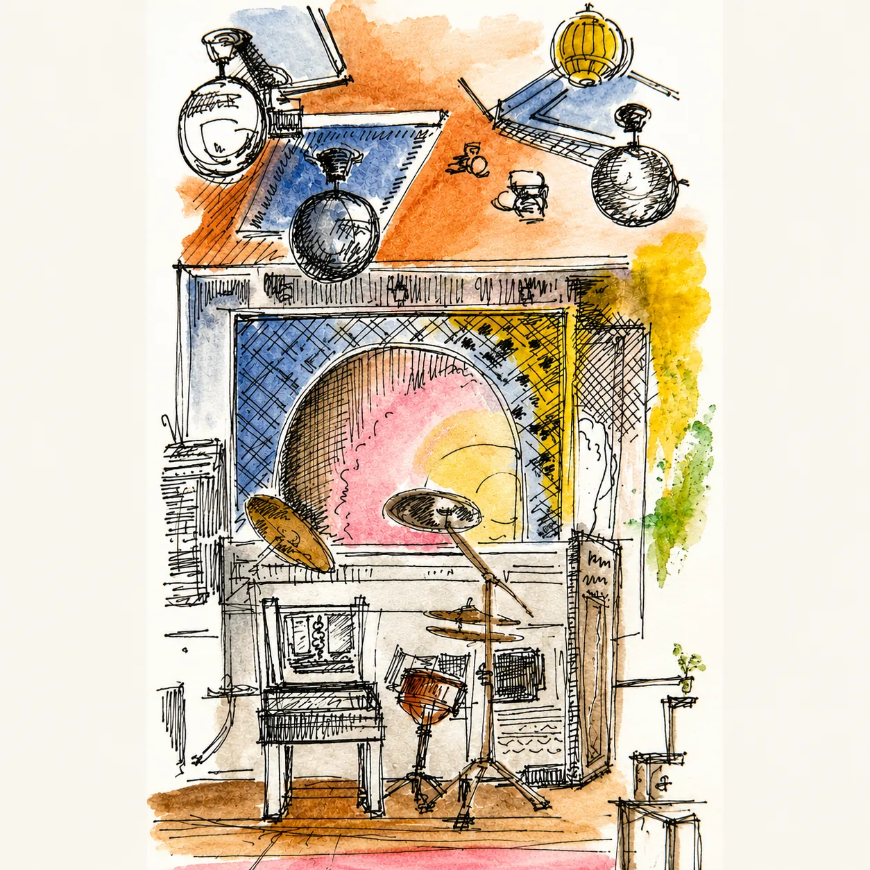Marrakech travel drawing 7