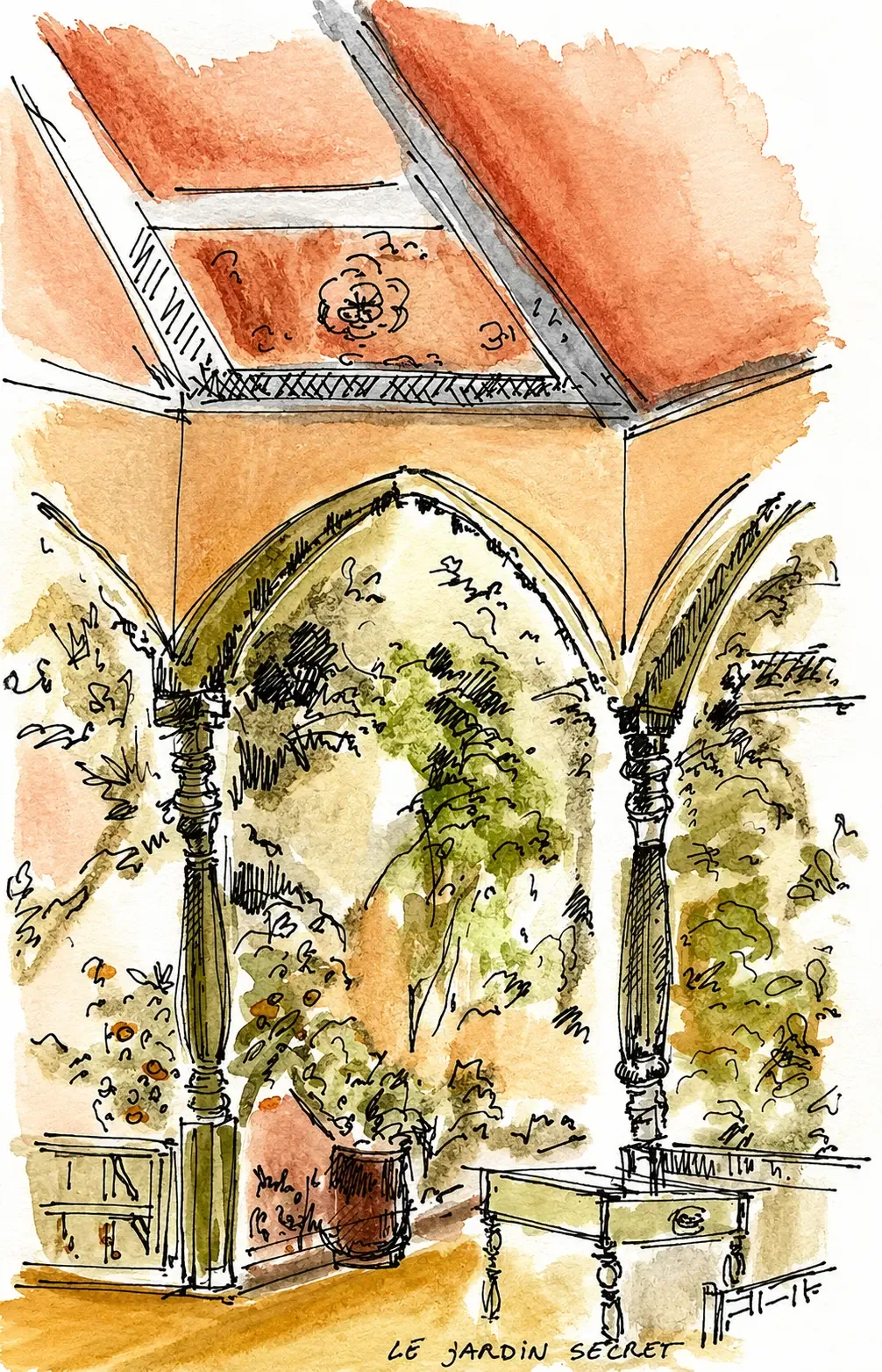 Marrakech travel drawing 6