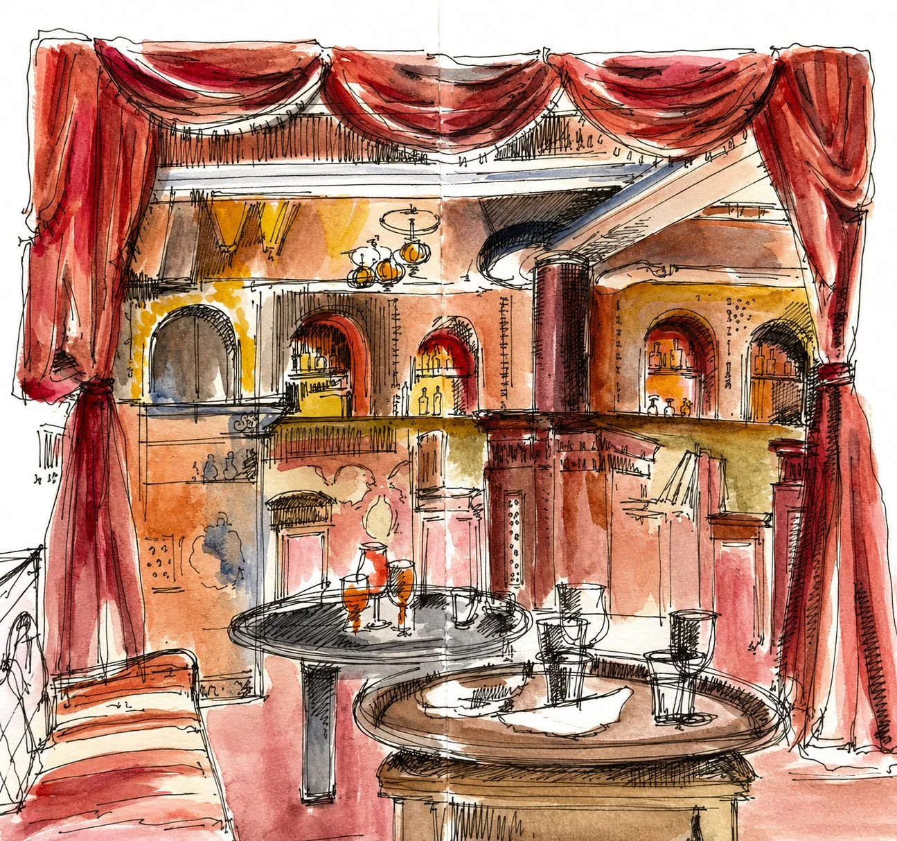 Sketching Marrakech — Drawing by Beatriz Cottinelli