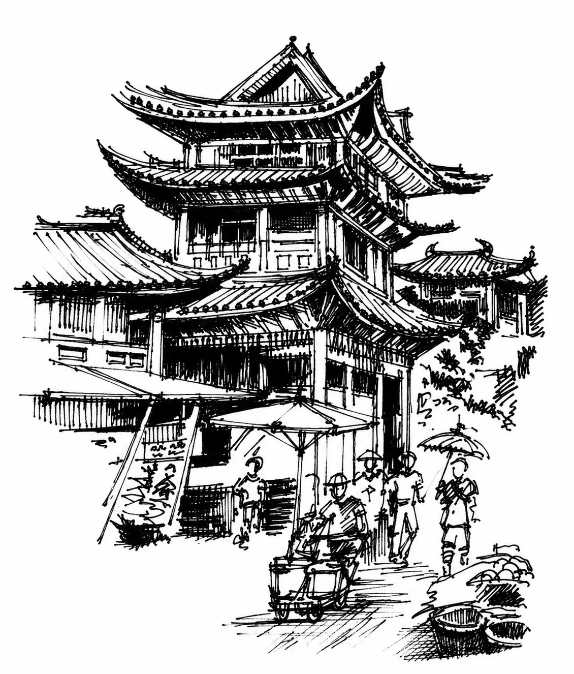 China, Macau and Hong Kong — Drawing by Beatriz Cottinelli