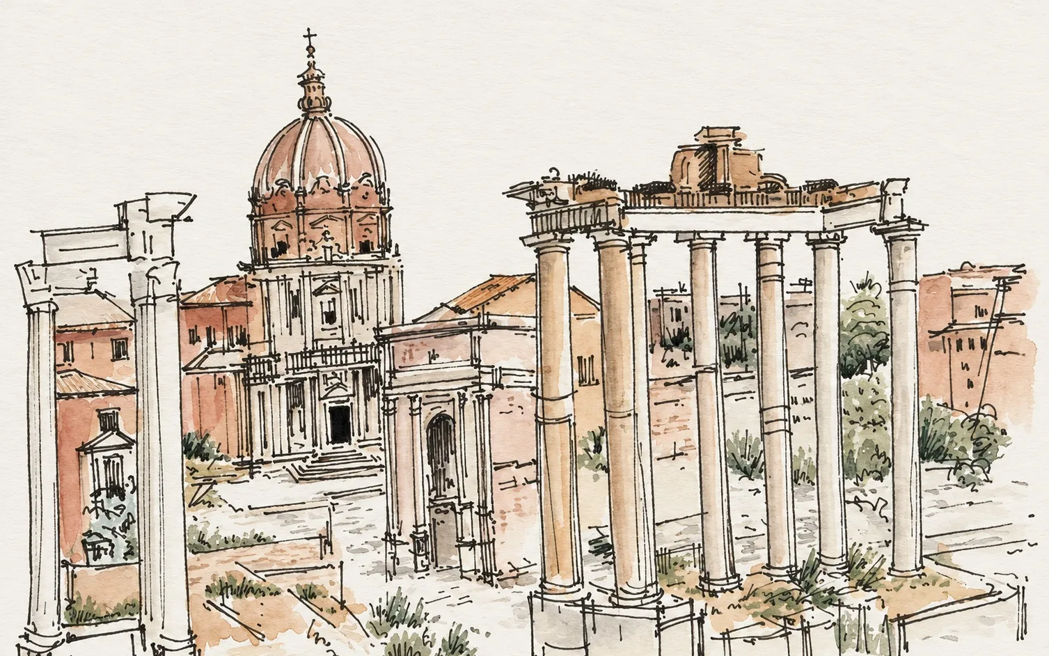 The Living Ruin — Drawing by Beatriz Cottinelli