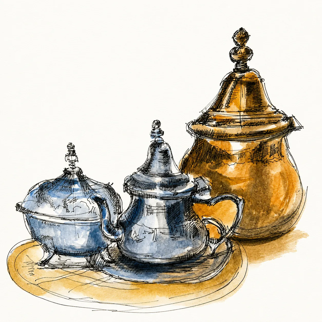 Marrakech travel drawing 9