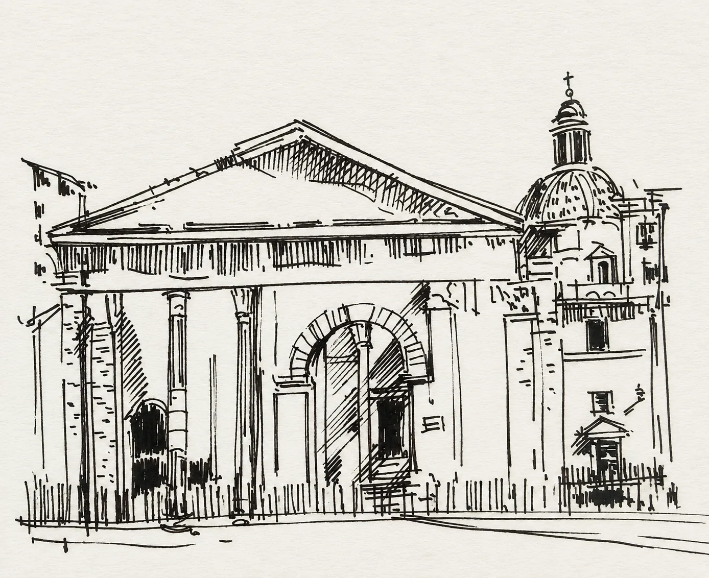 The Living Ruin — Drawing by Beatriz Cottinelli