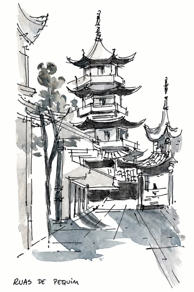 China, Macau and Hong Kong — Drawing by Beatriz Cottinelli