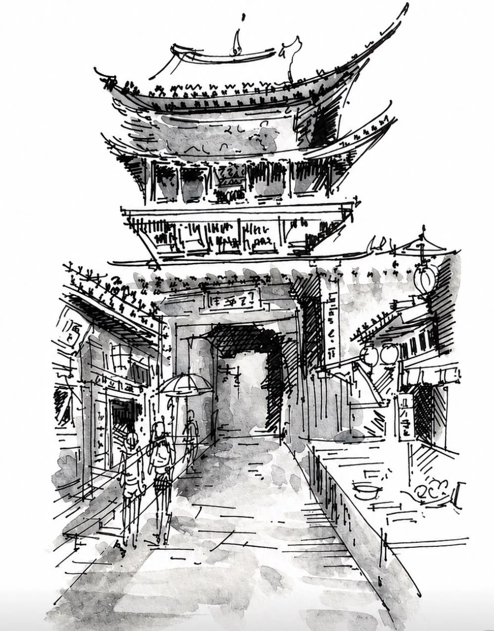 China, Macau and Hong Kong — Drawing by Beatriz Cottinelli